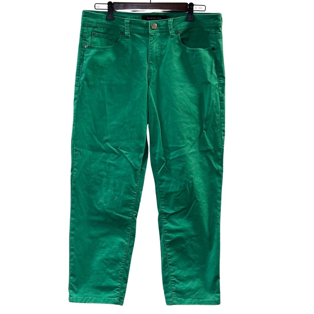 Calvin Klein Women's Green Skinny Cropped Pants Size 12